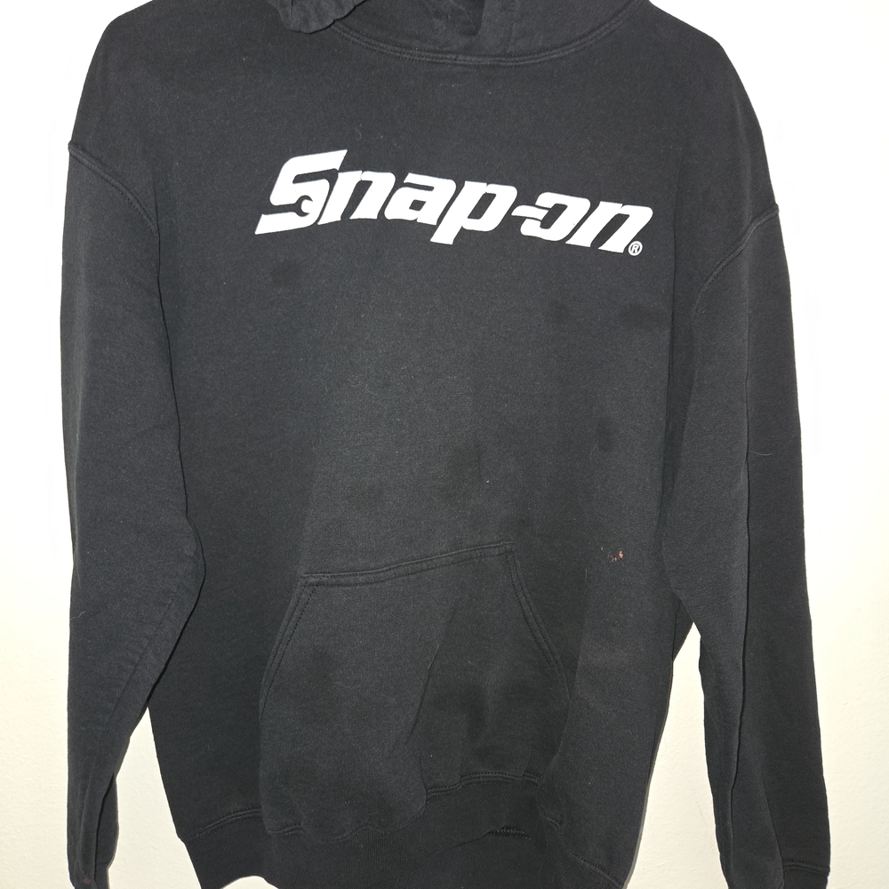 Snap-on Black Hoodie for Men